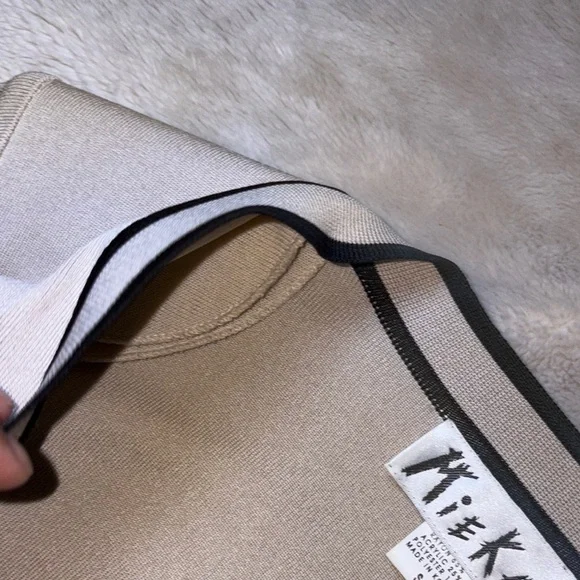 Mieka Women's Tan Cardigan with Black Accents - Picture 6 of 8